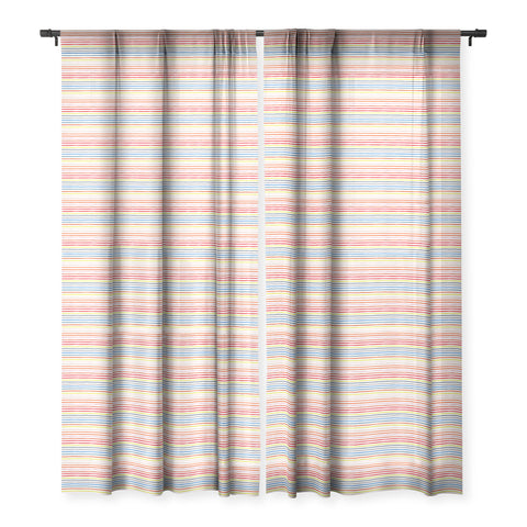 Ninola Design Marker stripes colors Sheer Window Curtain