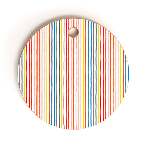 Ninola Design Marker stripes colors Cutting Board Round