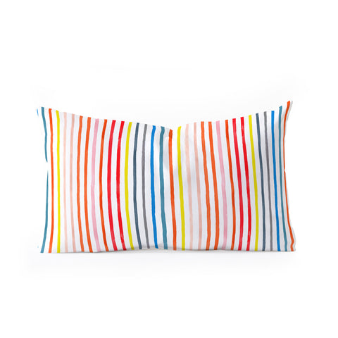 Ninola Design Marker stripes colors Oblong Throw Pillow