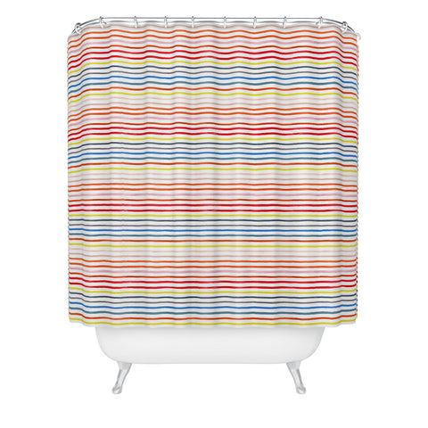 Ninola Design Marker stripes colors Shower Curtain