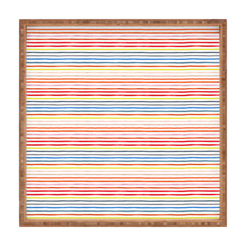 Ninola Design Marker stripes colors Square Tray