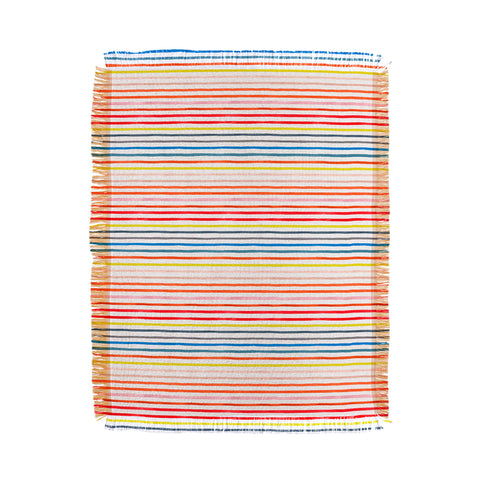 Ninola Design Marker stripes colors Throw Blanket