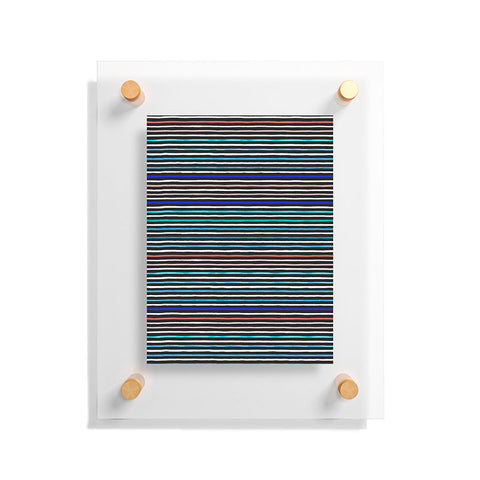 Ninola Design Marker stripes navy Floating Acrylic Print