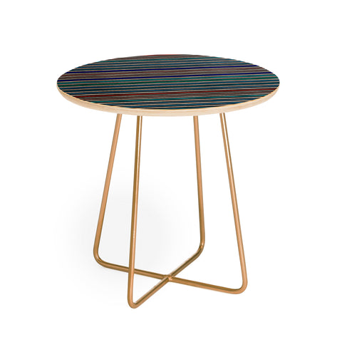 Ninola Design Marker stripes navy Round Side Table
