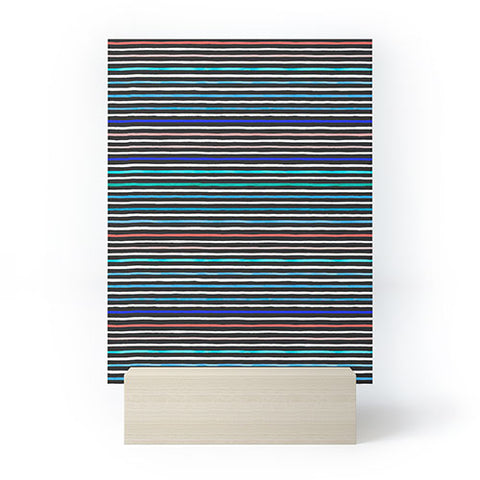 Ninola Design Marker stripes navy Mini Art Print