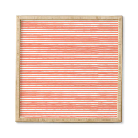 Ninola Design Marker Stripes Pink Framed Wall Art