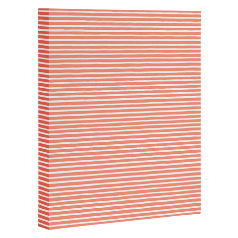 Ninola Design Marker Stripes Pink Art Canvas