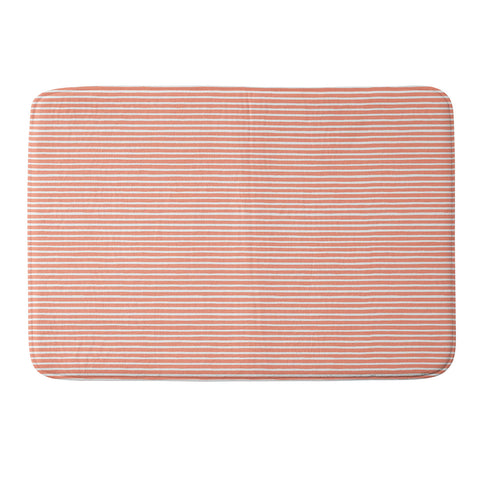 Ninola Design Marker Stripes Pink Memory Foam Bath Mat