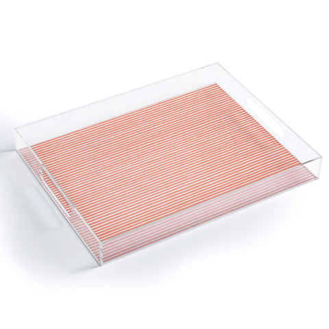 Ninola Design Marker Stripes Pink Acrylic Tray