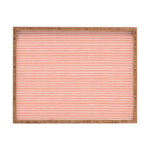 Ninola Design Marker Stripes Pink Rectangular Tray