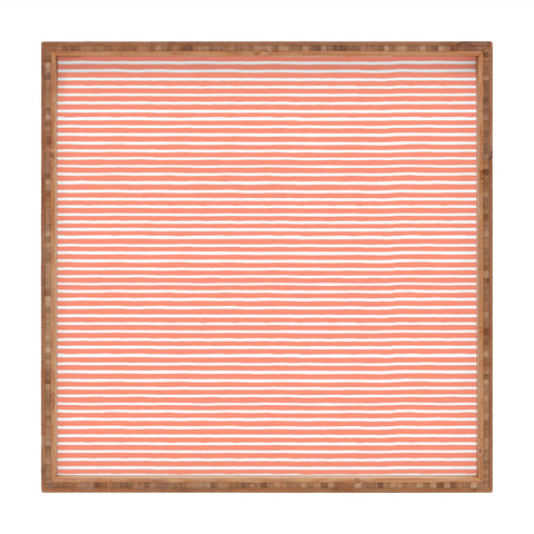 Ninola Design Marker Stripes Pink Square Tray