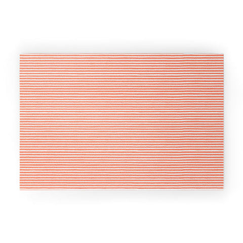 Ninola Design Marker Stripes Pink Welcome Mat