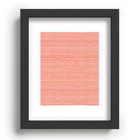 Ninola Design Marker Stripes Red Recessed Framing Rectangle