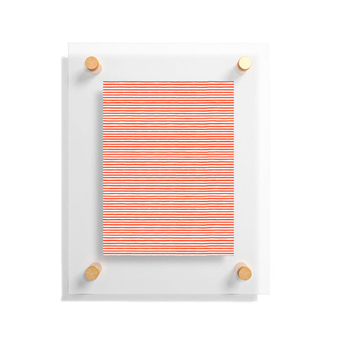 Ninola Design Marker Stripes Red Floating Acrylic Print