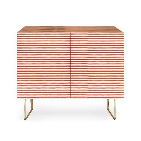Ninola Design Marker Stripes Red Credenza
