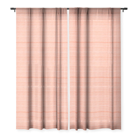 Ninola Design Marker Stripes Red Sheer Window Curtain
