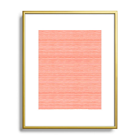 Ninola Design Marker Stripes Red Metal Framed Art Print
