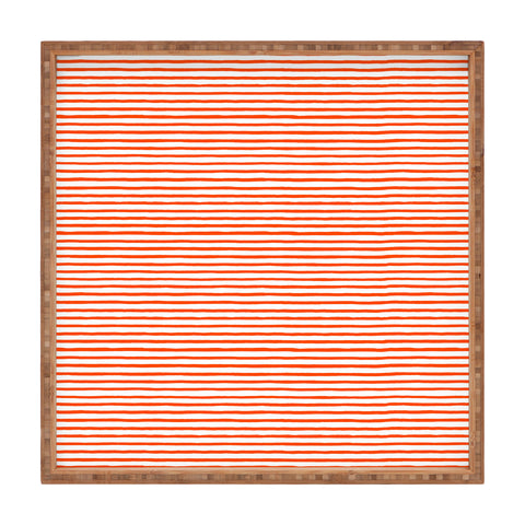 Ninola Design Marker Stripes Red Square Tray
