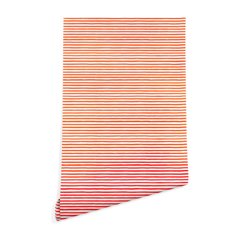 Ninola Design Marker Stripes Red Wallpaper