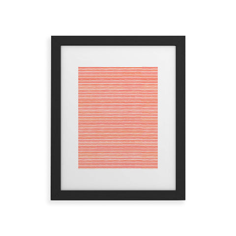 Ninola Design Marker Stripes Red Framed Art Print