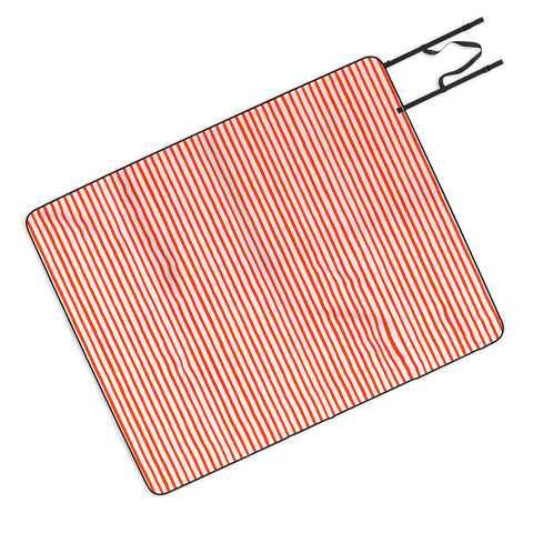 Ninola Design Marker Stripes Red Picnic Blanket