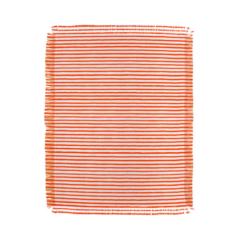 Ninola Design Marker Stripes Red Throw Blanket