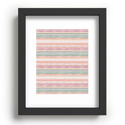 Ninola Design Marker stripes Terracota Recessed Framing Rectangle