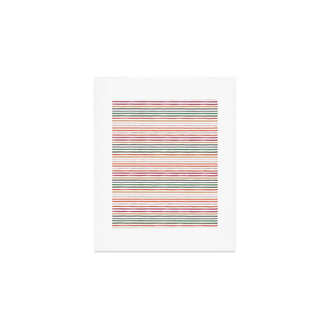Ninola Design Marker stripes Terracota Art Print