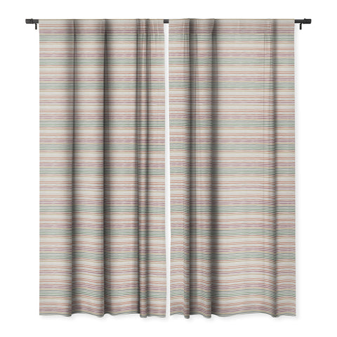 Ninola Design Marker stripes Terracota Blackout Window Curtain
