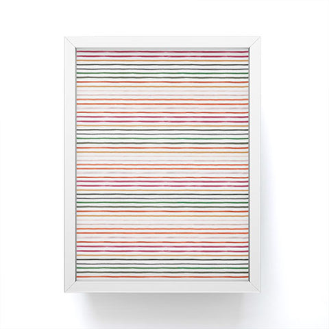 Ninola Design Marker stripes Terracota Framed Mini Art Print