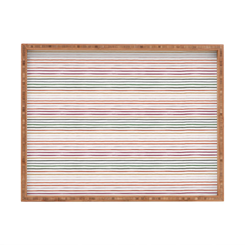 Ninola Design Marker stripes Terracota Rectangular Tray