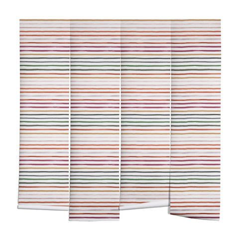 Ninola Design Marker stripes Terracota Wall Mural