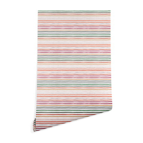 Ninola Design Marker stripes Terracota Wallpaper