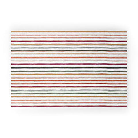 Ninola Design Marker stripes Terracota Welcome Mat