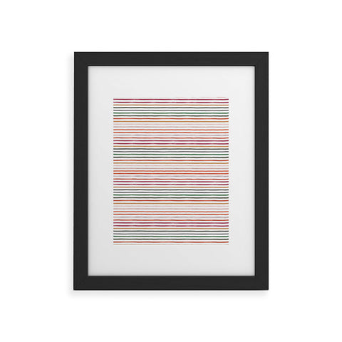 Ninola Design Marker stripes Terracota Framed Art Print