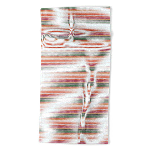 Ninola Design Marker stripes Terracota Beach Towel