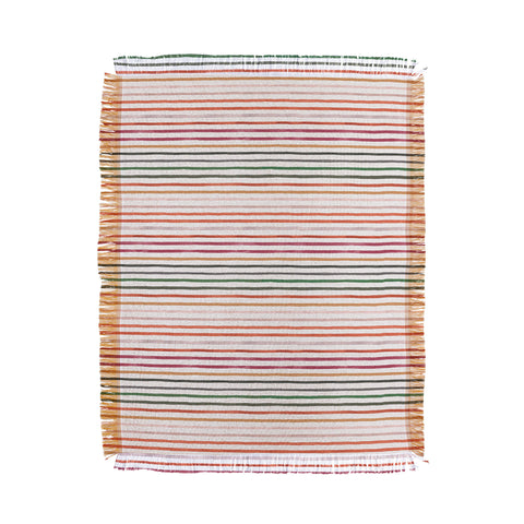 Ninola Design Marker stripes Terracota Throw Blanket