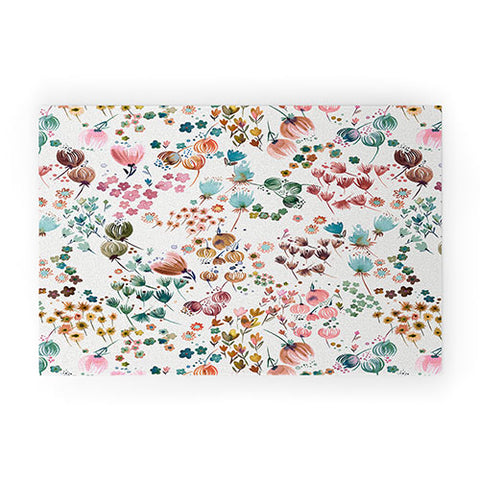 Ninola Design Meadow Copper blue Welcome Mat