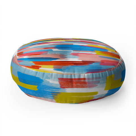 Ninola Design Memories color strokes Floor Pillow Round