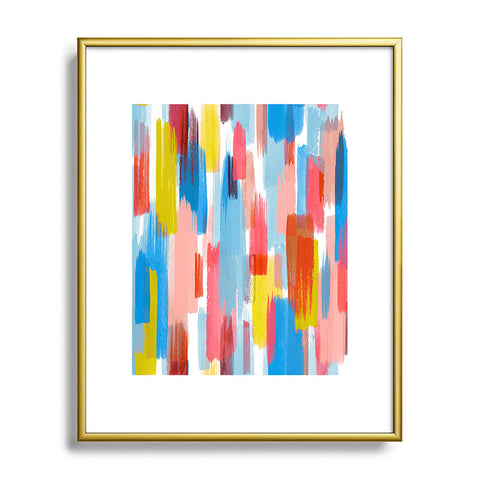 Ninola Design Memories color strokes Metal Framed Art Print