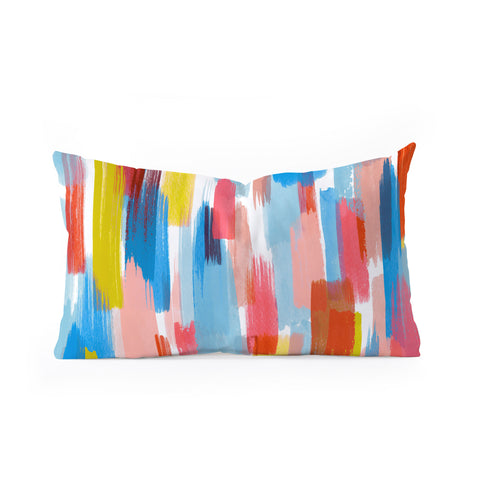 Ninola Design Memories color strokes Oblong Throw Pillow