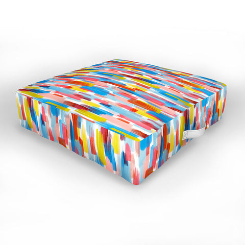 Ninola Design Memories color strokes Outdoor Floor Cushion