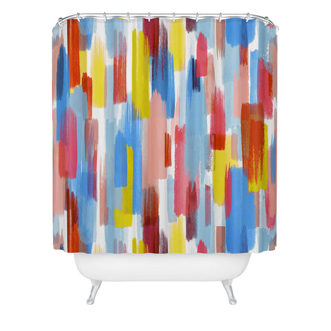 Ninola Design Memories color strokes Shower Curtain