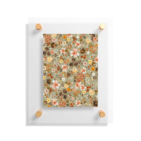 Ninola Design Millefleurs Fall Sage Green Floating Acrylic Print