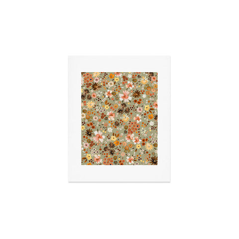 Ninola Design Millefleurs Fall Sage Green Art Print