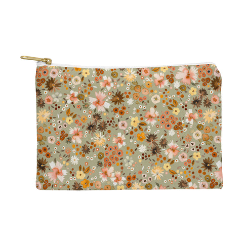 Ninola Design Millefleurs Fall Sage Green Pouch