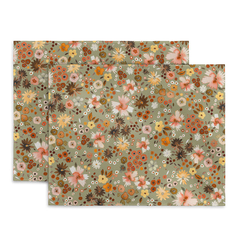 Ninola Design Millefleurs Fall Sage Green Placemat