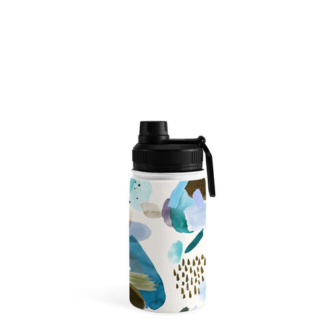 Ninola Design Mineral Abstract Blue Sea Water Bottle