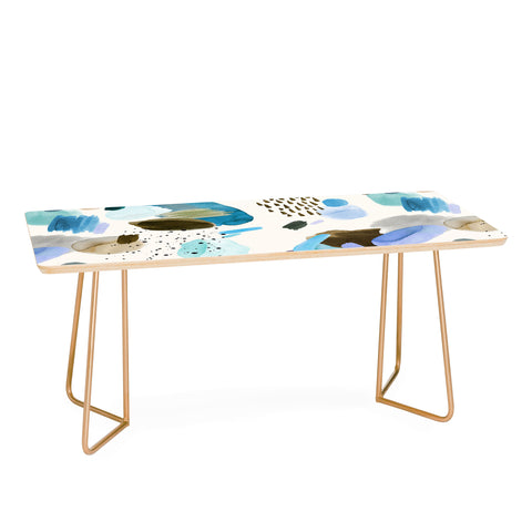 Ninola Design Mineral Abstract Blue Sea Coffee Table