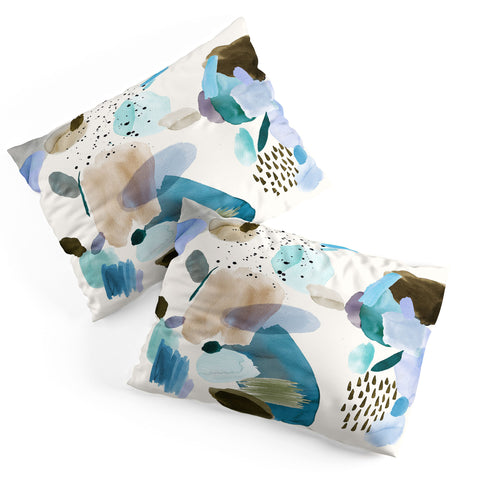 Ninola Design Mineral Abstract Blue Sea Pillow Shams